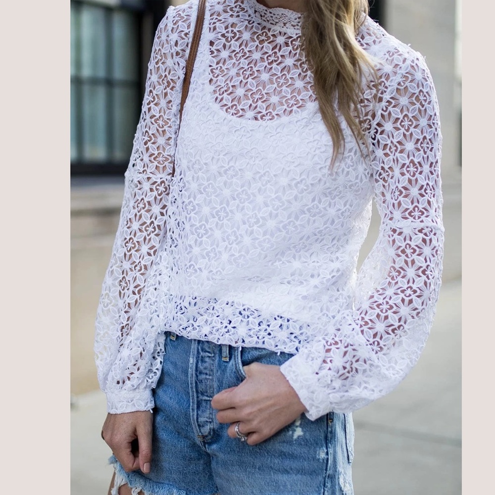 Express White Lace Top-Shell Only - Picture 6 of 15